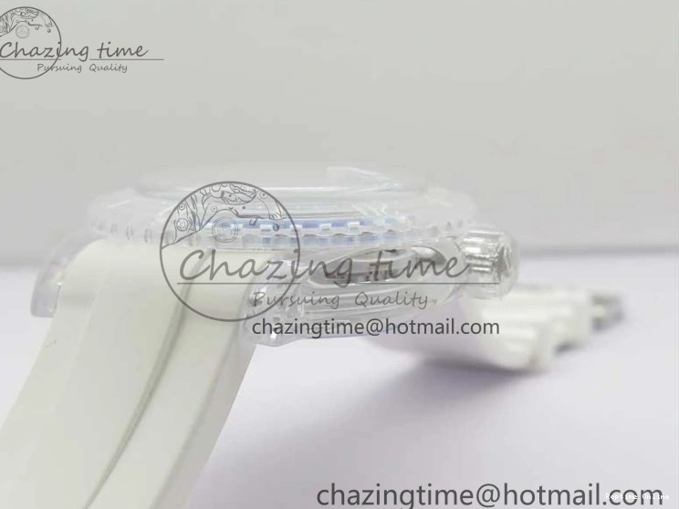 0128 Submariner Phantomlab Transparent KZF Best Edition Blue Fruit Dial on White Rubber Strap VR Classic 2563